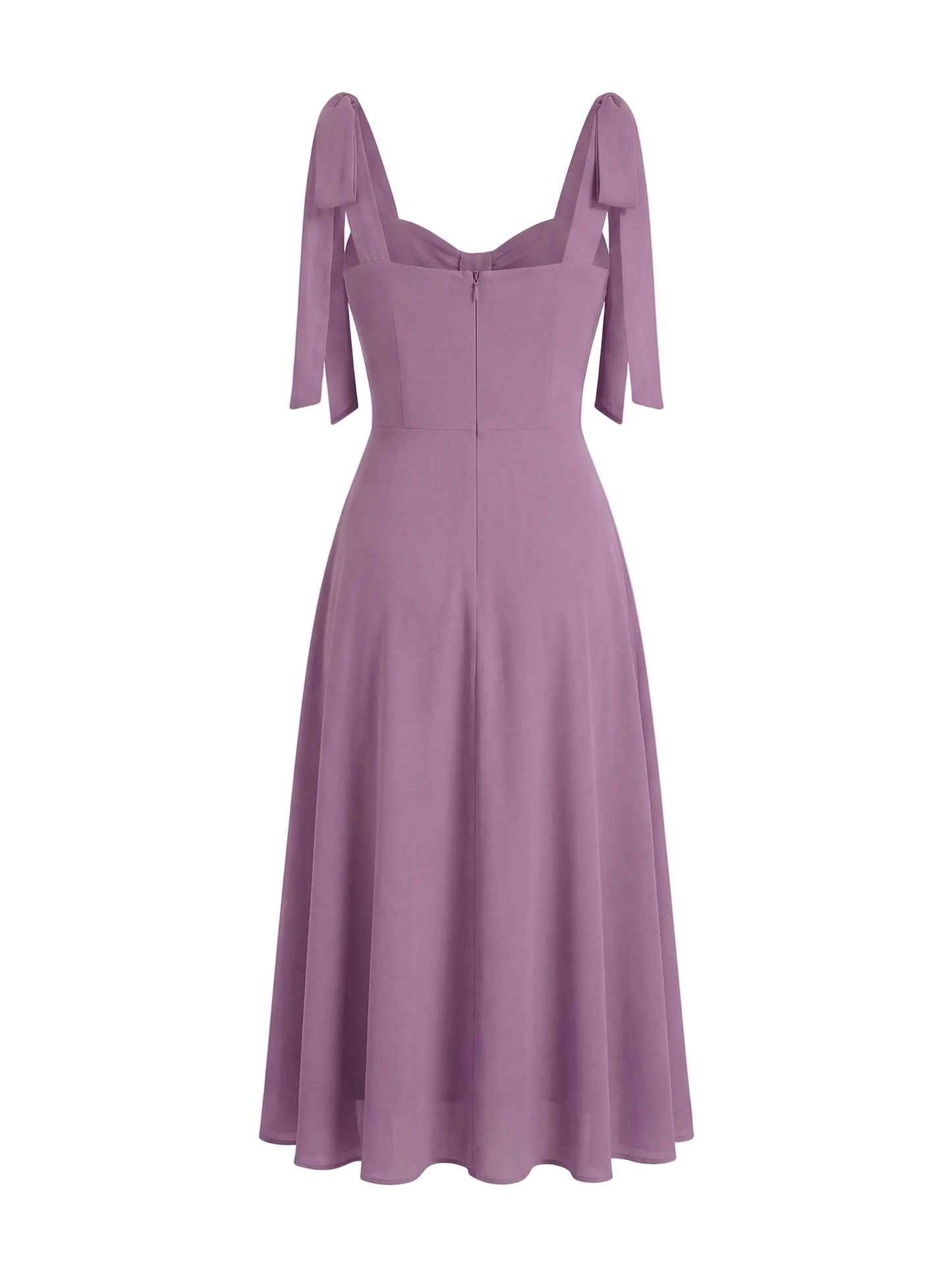 Tie Strap Sweetheart Midi Dress