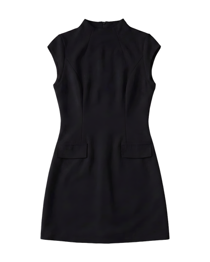 Minimal Pocket Detail Mini Dress
