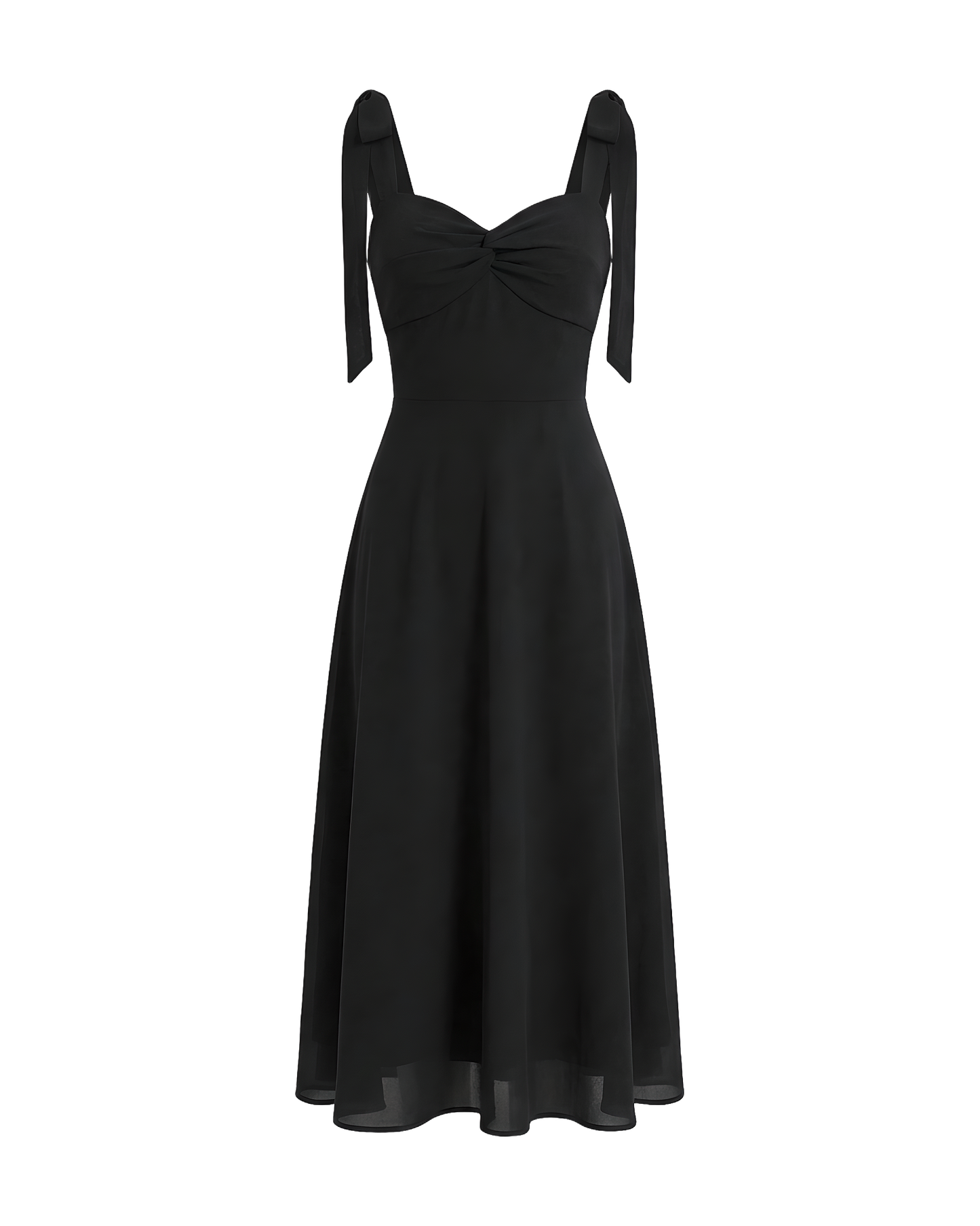 Tie Strap Sweetheart Midi Dress