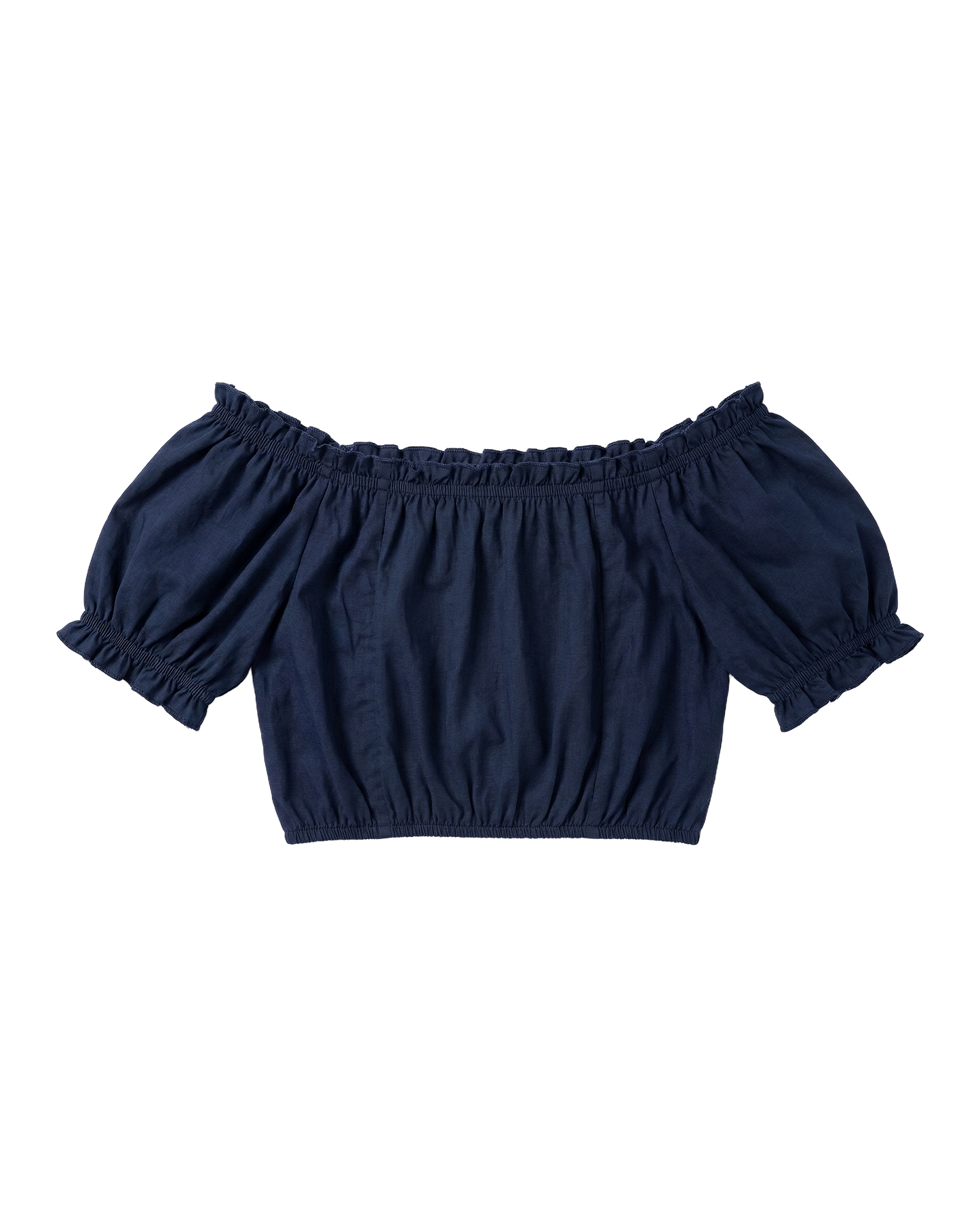 Off Shoulder Puff Sleeve Crop Top