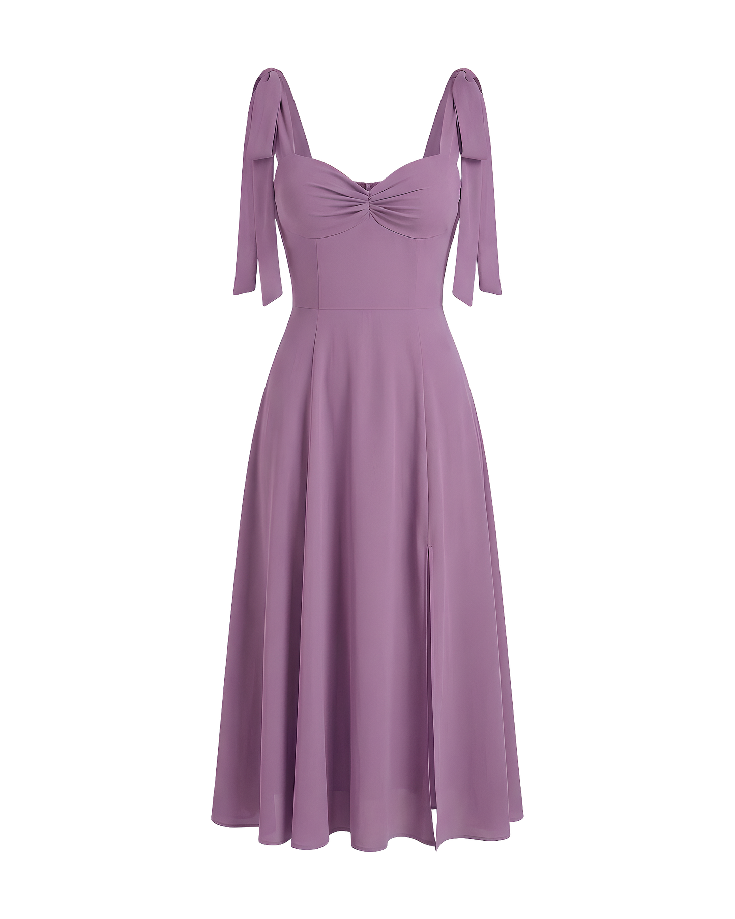 Tie Strap Sweetheart Midi Dress