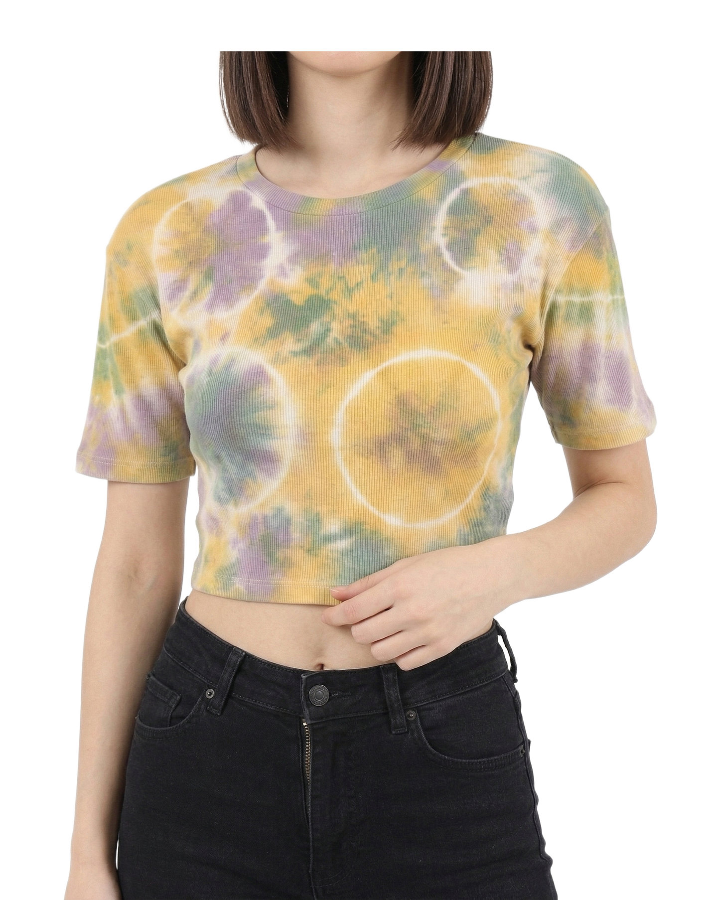 Tie Dye Ribbed Crop Top