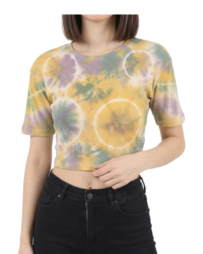 Tie Dye Ribbed Crop Top