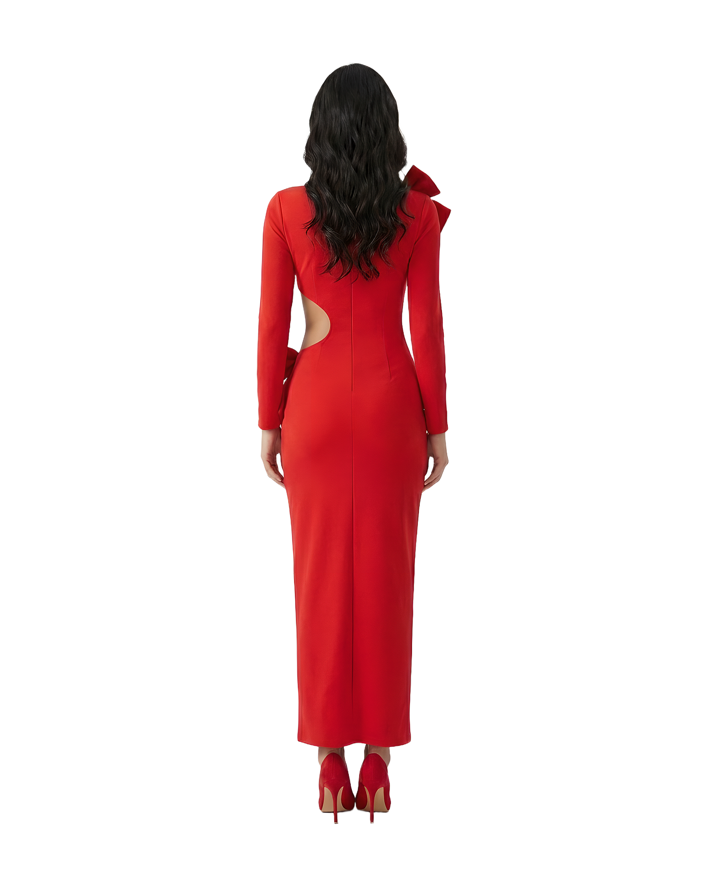 Bow Detail Cutout Bodycon Dress