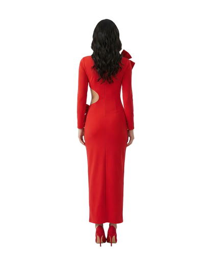 Bow Detail Cutout Bodycon Dress
