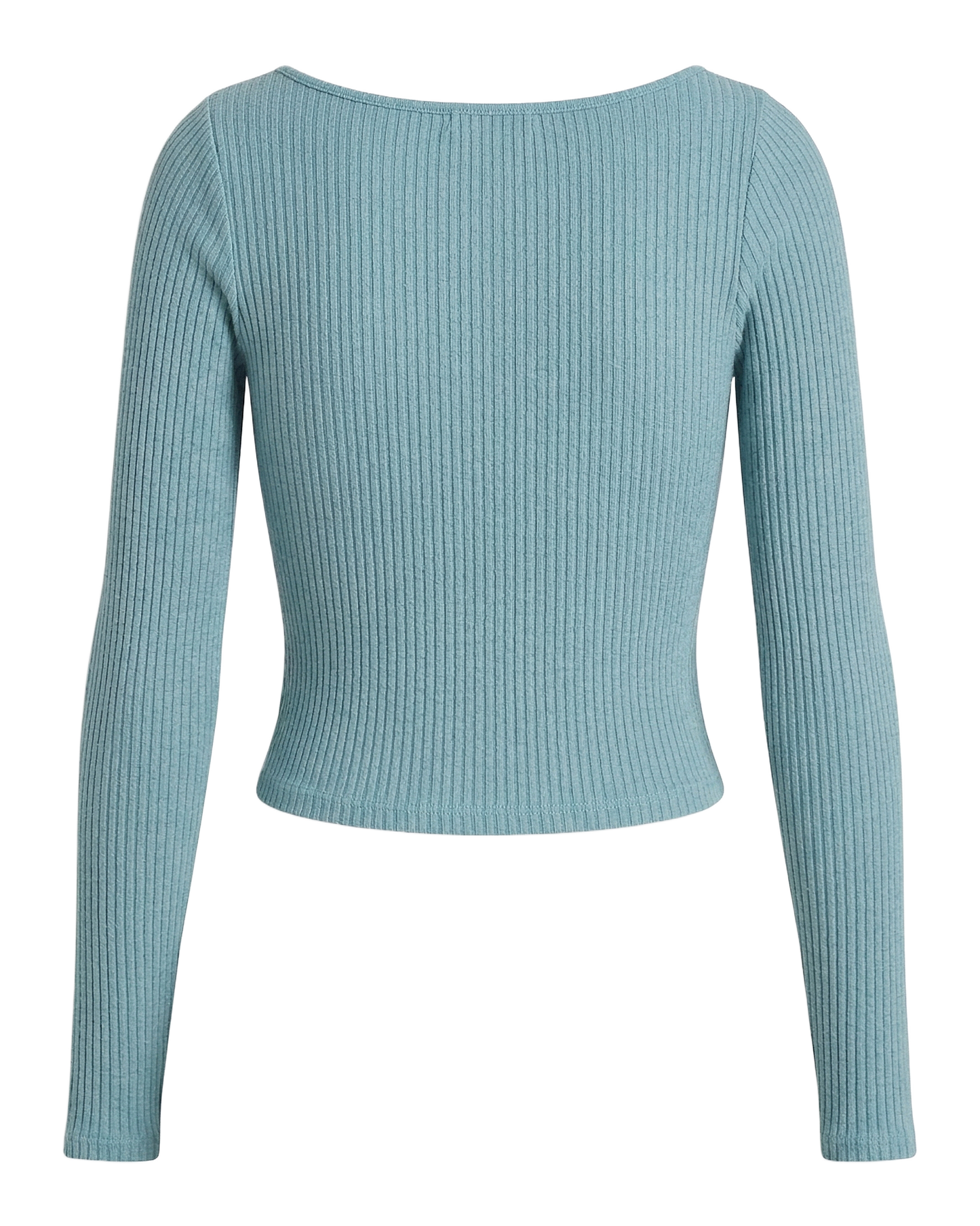 Ribbed Button Knit Crop Top