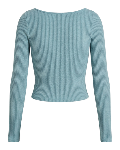 Ribbed Button Knit Crop Top