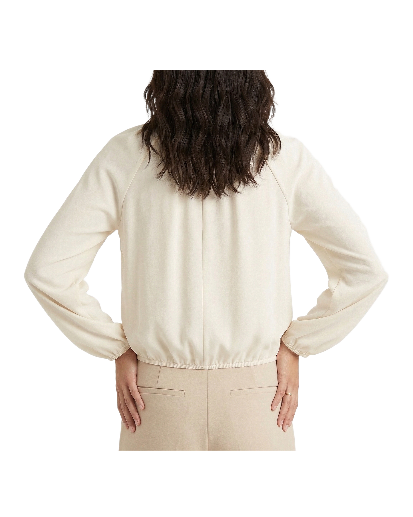 Pleated Long Sleeve Top