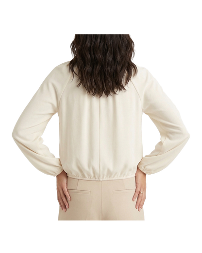 Pleated Long Sleeve Top