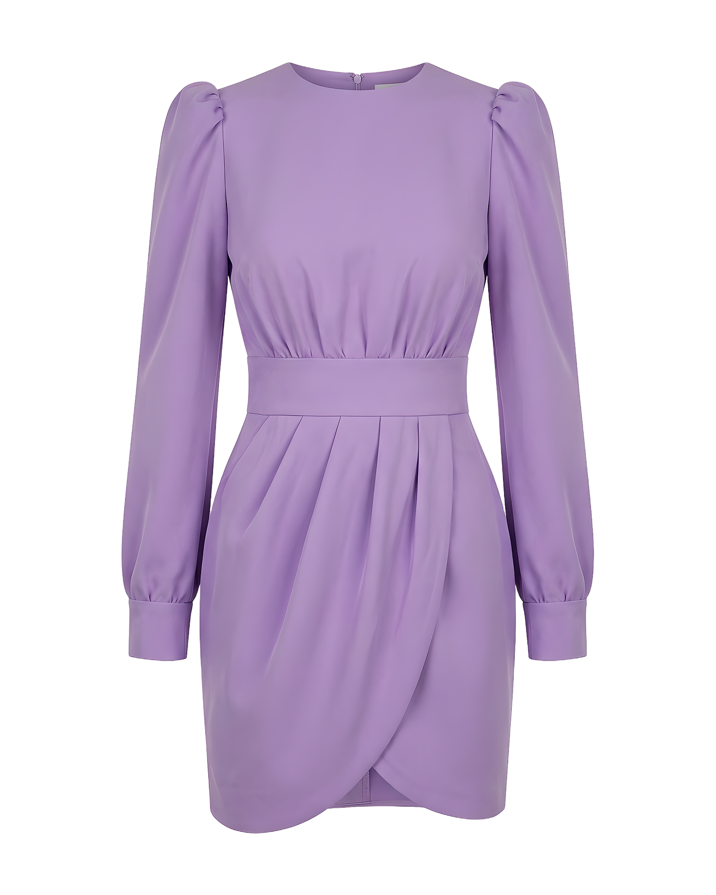 Lavender Tulip Wrap Mini Dress