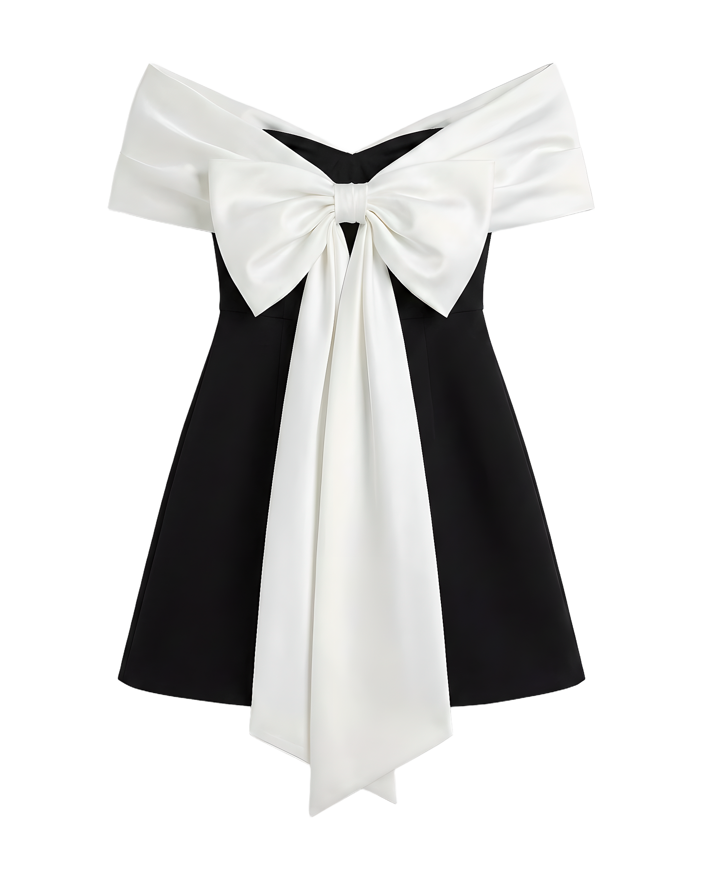 Off-Shoulder Bow Back Mini Dress