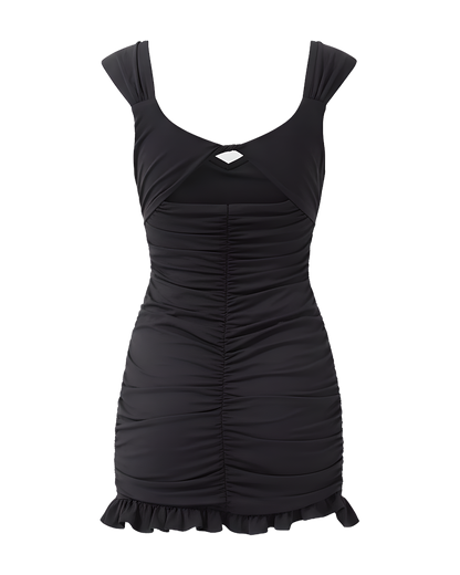 Ruched Sweetheart Mini Party Dress