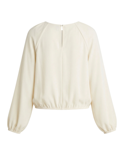 Pleated Long Sleeve Top