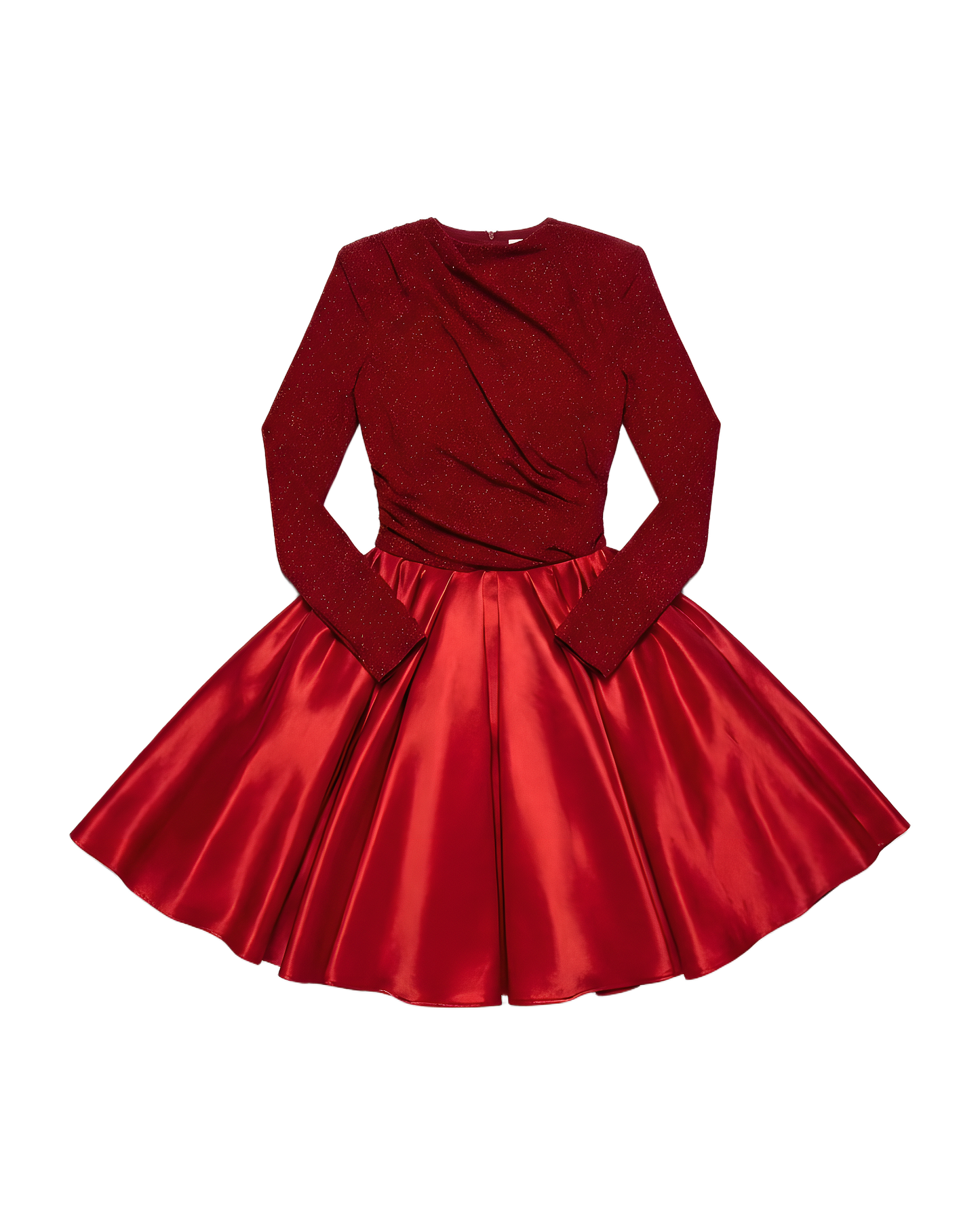 Glitter Bodice Flare Party Dress