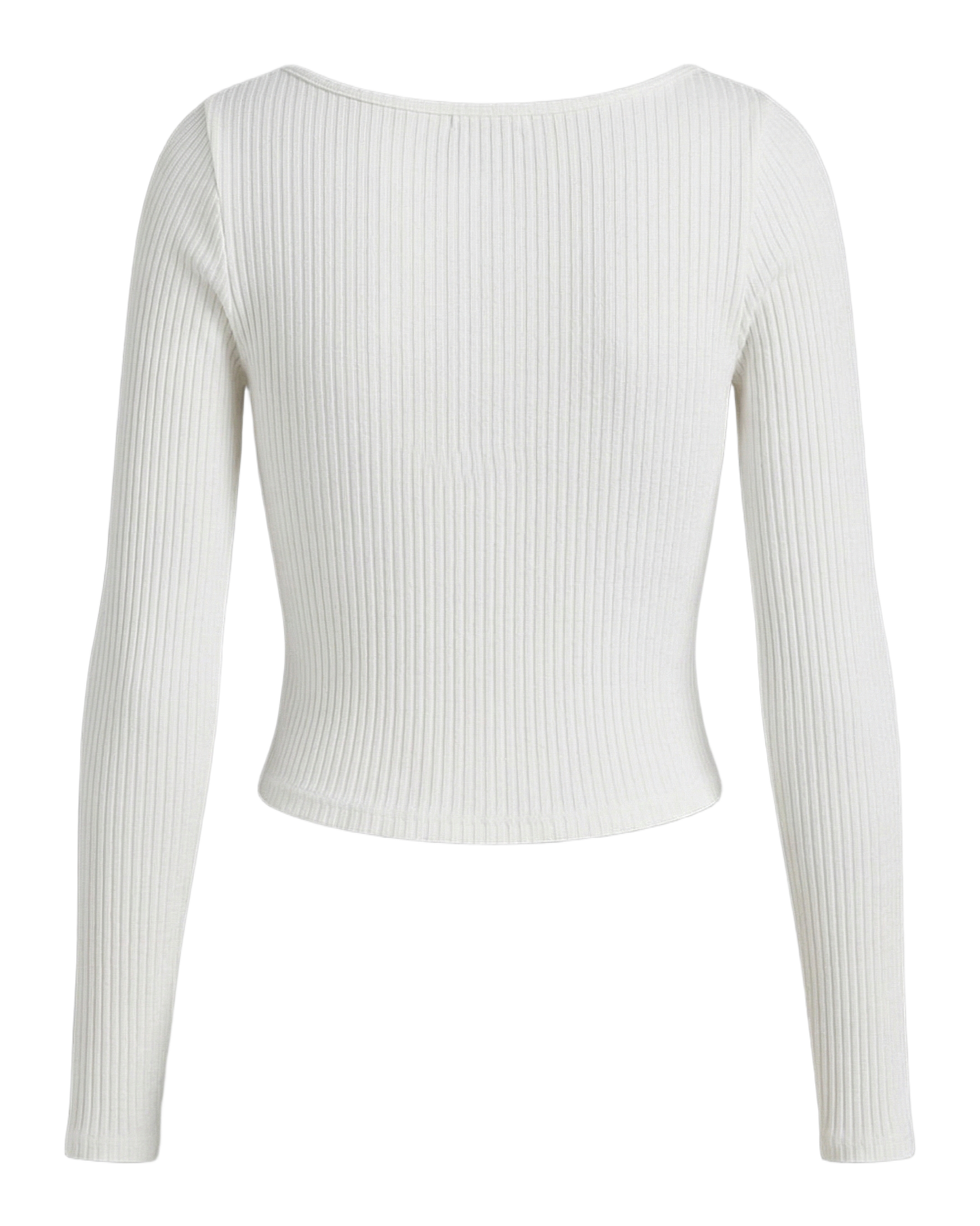 Ribbed Button Knit Crop Top