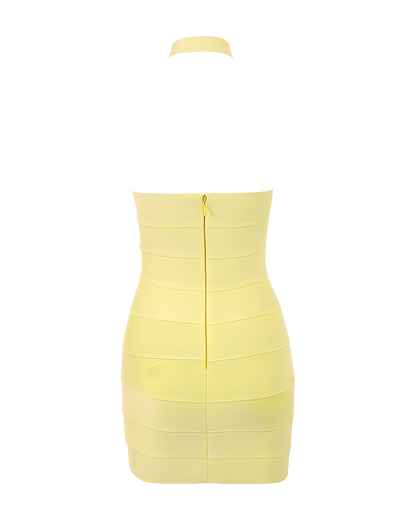 Halter Neck Bandage Mini Dress