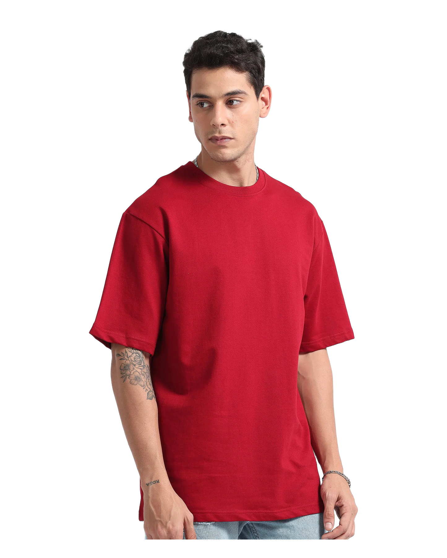 Oversized Red Streetwear Cotton T-Shirt