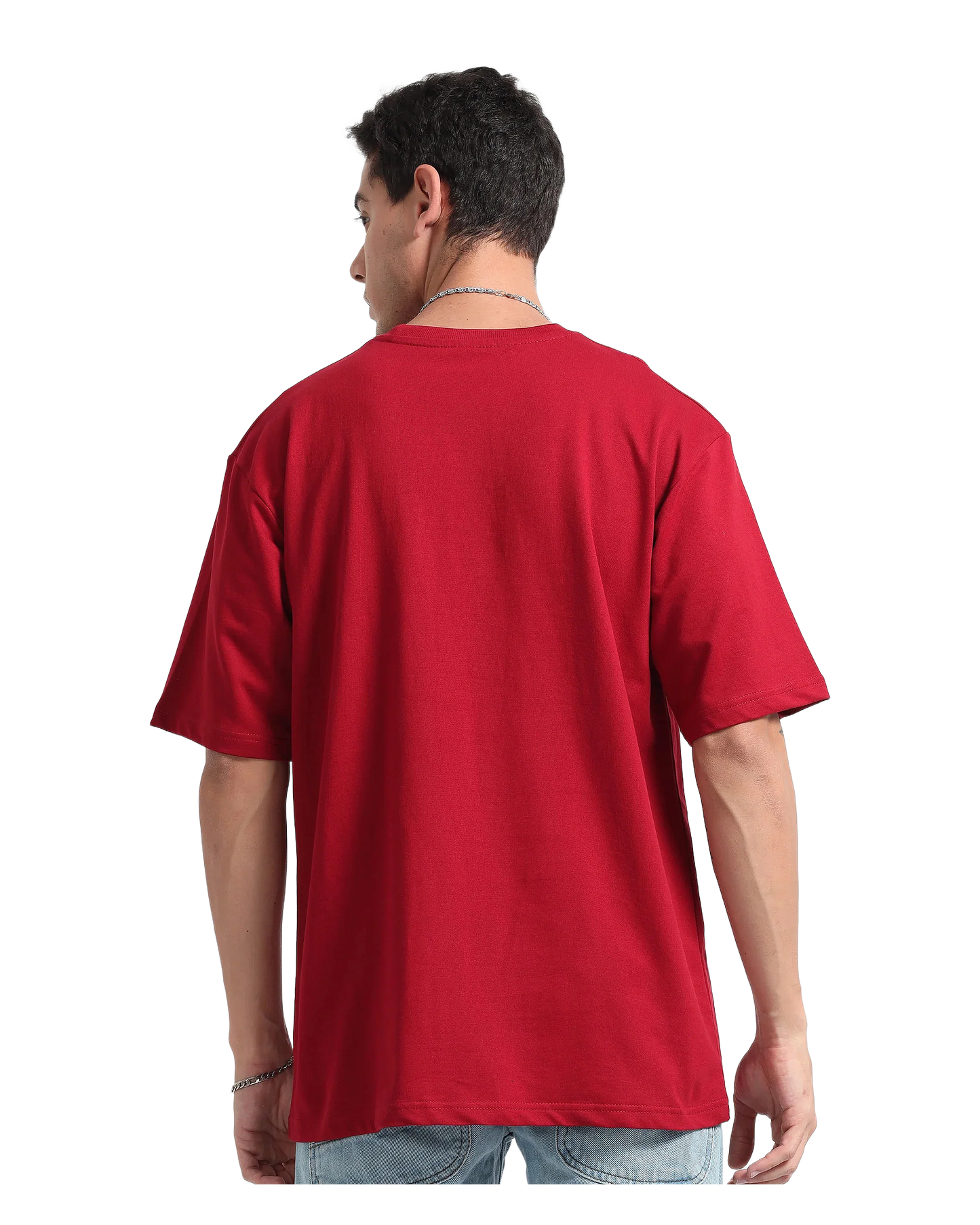 Oversized Red Streetwear Cotton T-Shirt