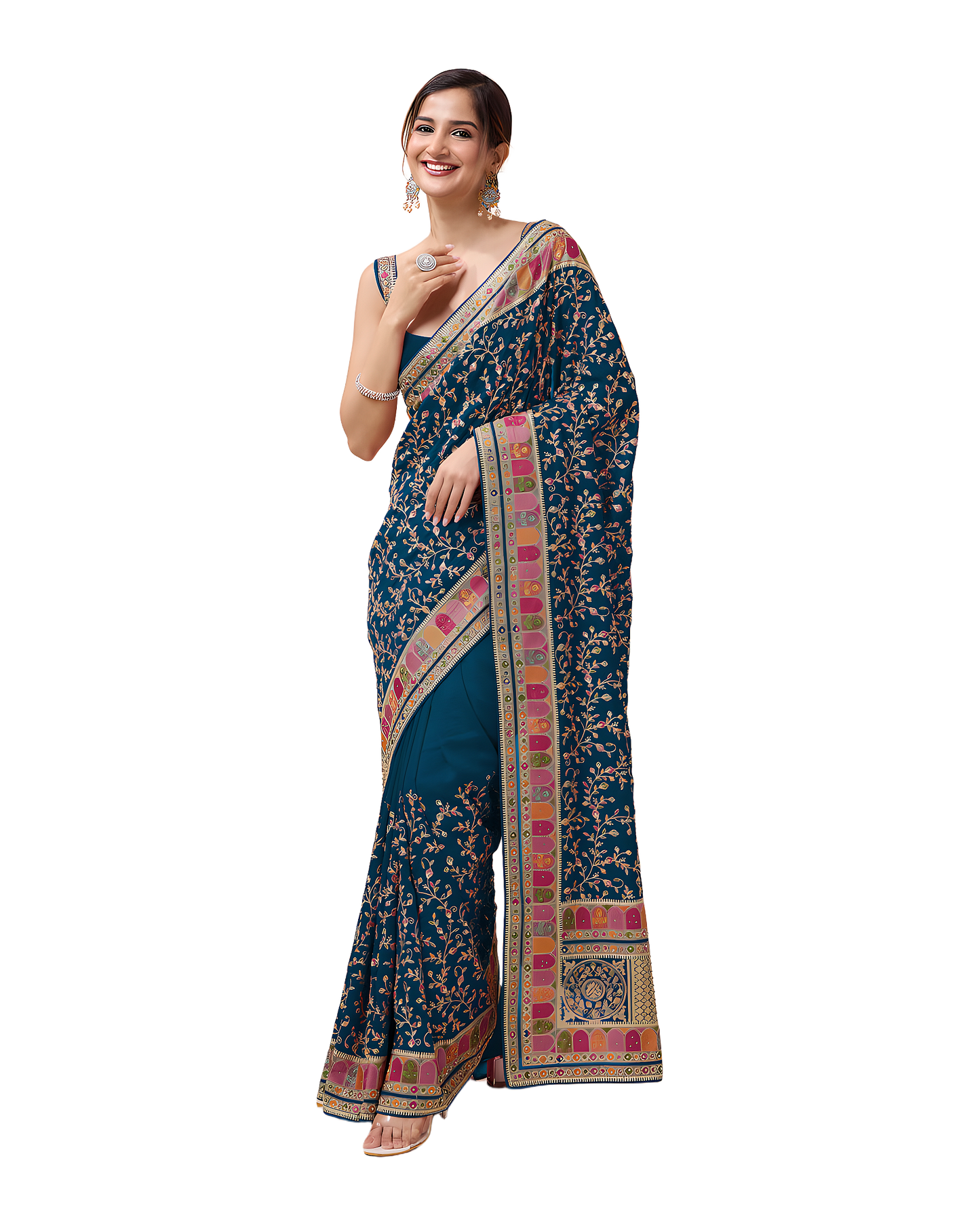Zari Embroidered Festive Saree