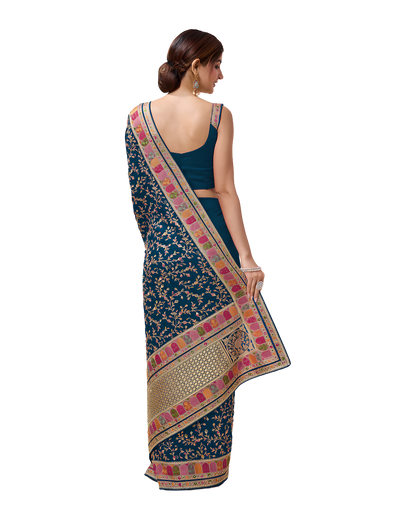 Zari Embroidered Festive Saree