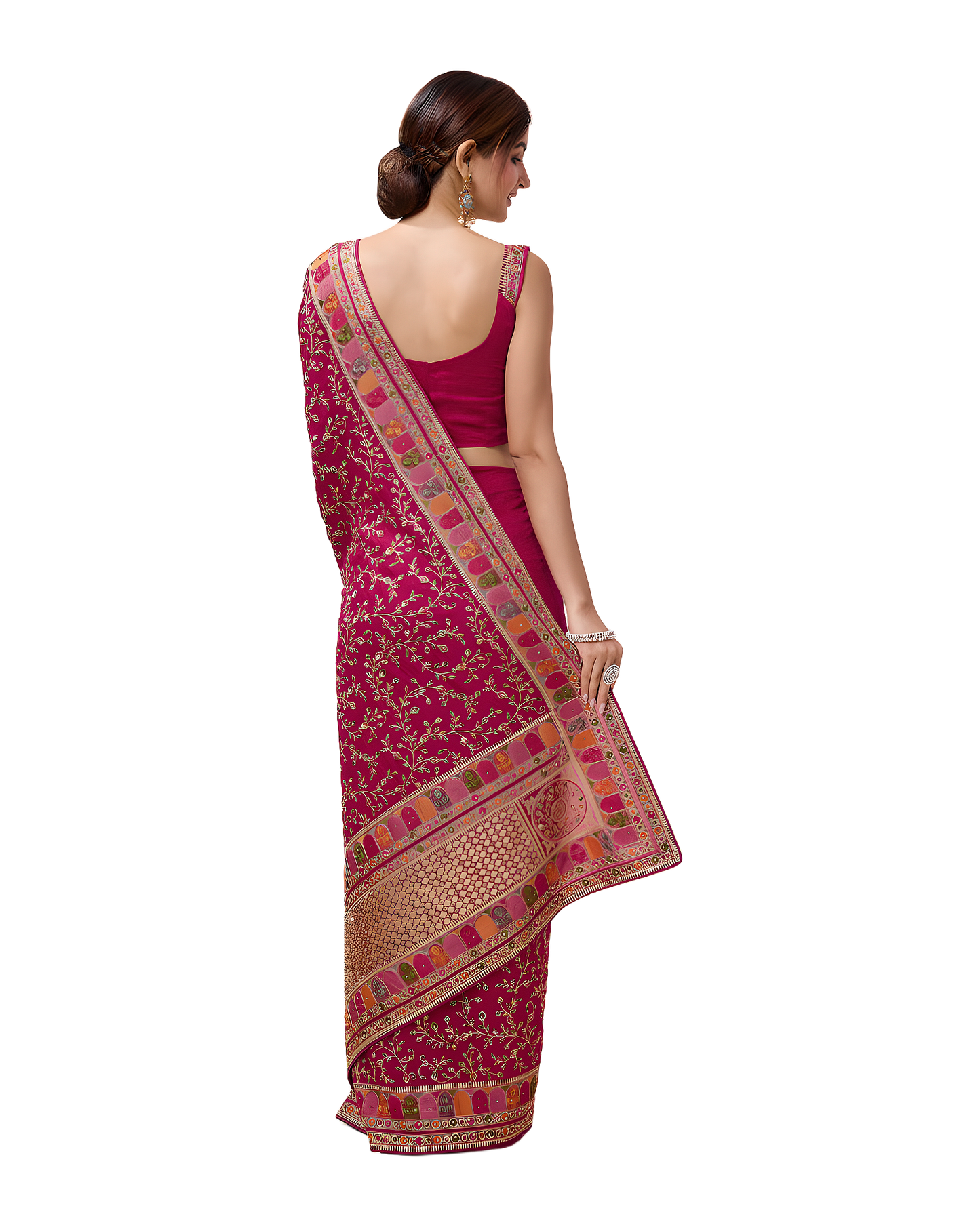 Zari Embroidered Festive Saree