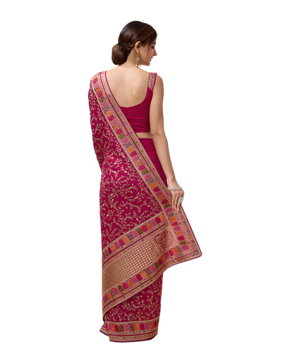 Zari Embroidered Festive Saree