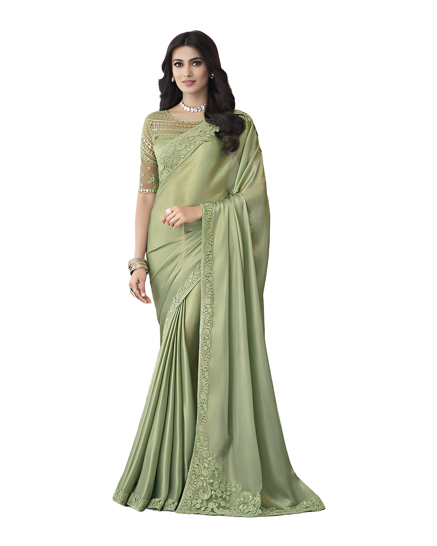 Embroidered Designer Party Saree
