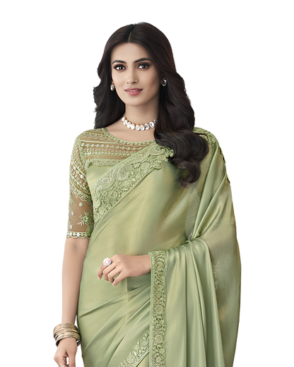 Embroidered Designer Party Saree