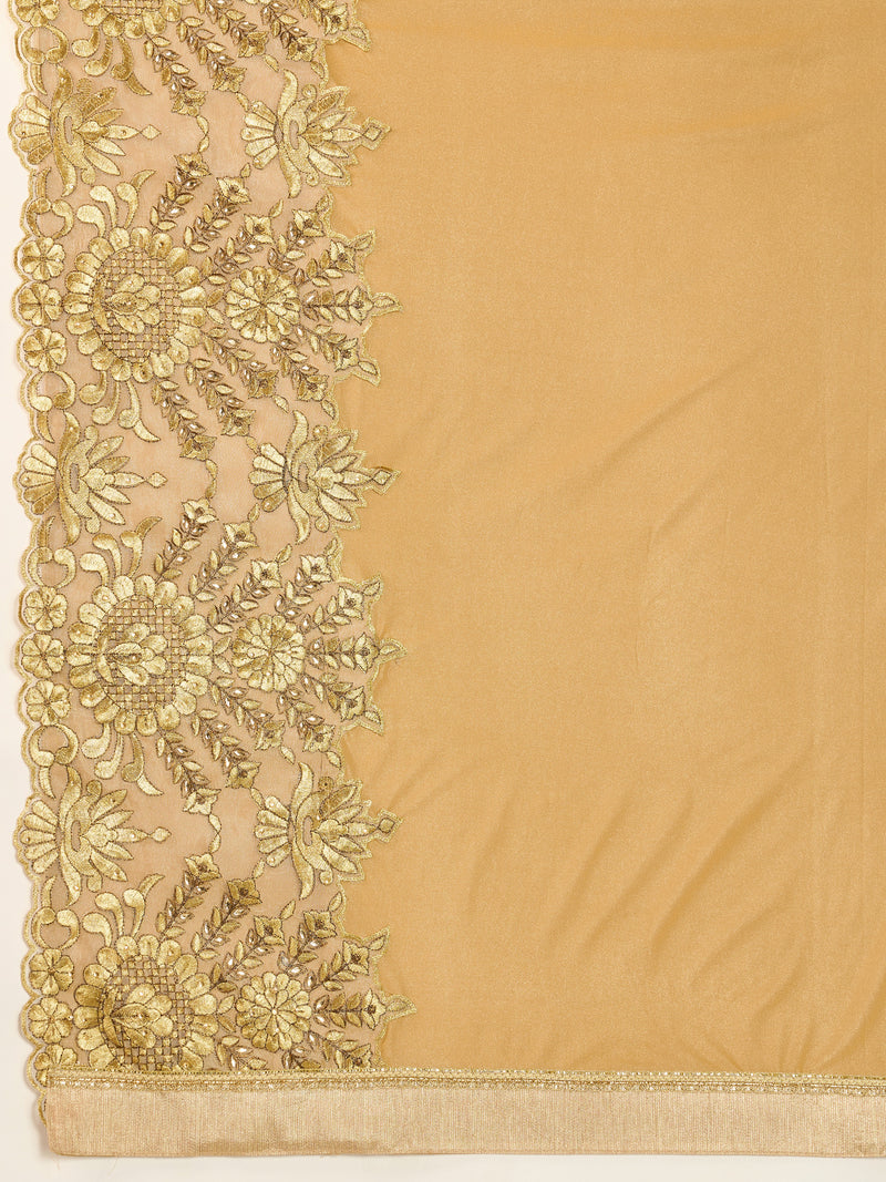 Floral Embroidered Designer Saree