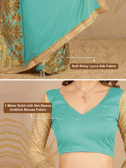 Floral Embroidered Designer Saree