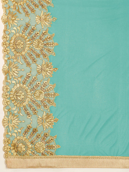 Floral Embroidered Designer Saree