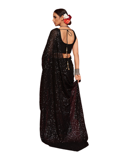 Sequin Embroidered Party Saree