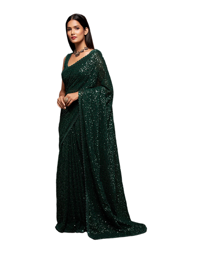 Sequin Embroidered Party Saree