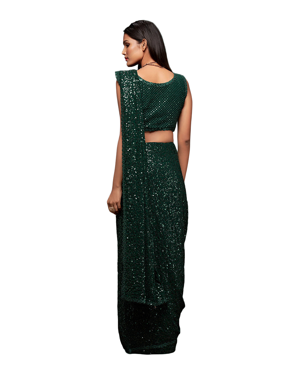 Sequin Embroidered Party Saree