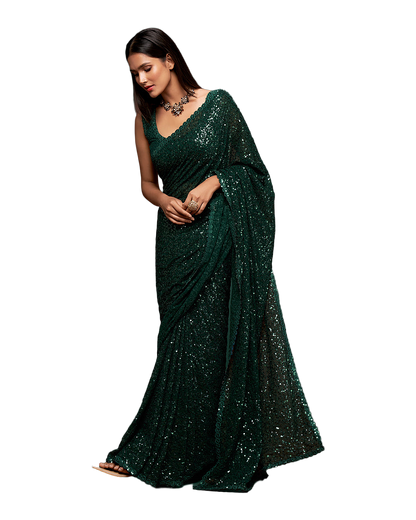 Sequin Embroidered Party Saree