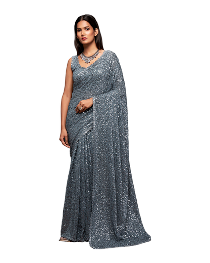 Sequin Embroidered Party Saree