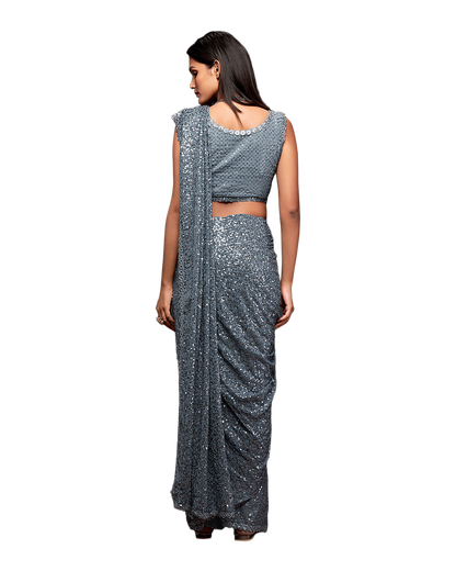 Sequin Embroidered Party Saree