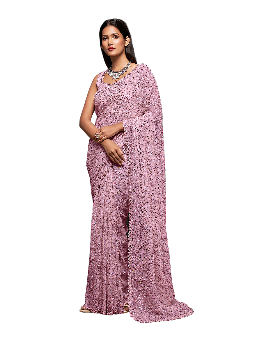 Sequin Embroidered Party Saree