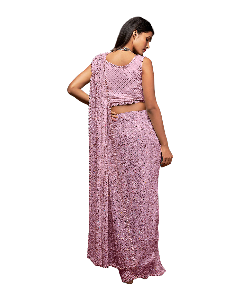 Sequin Embroidered Party Saree