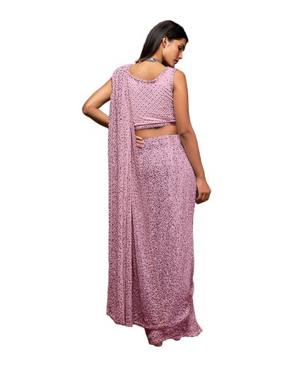 Sequin Embroidered Party Saree
