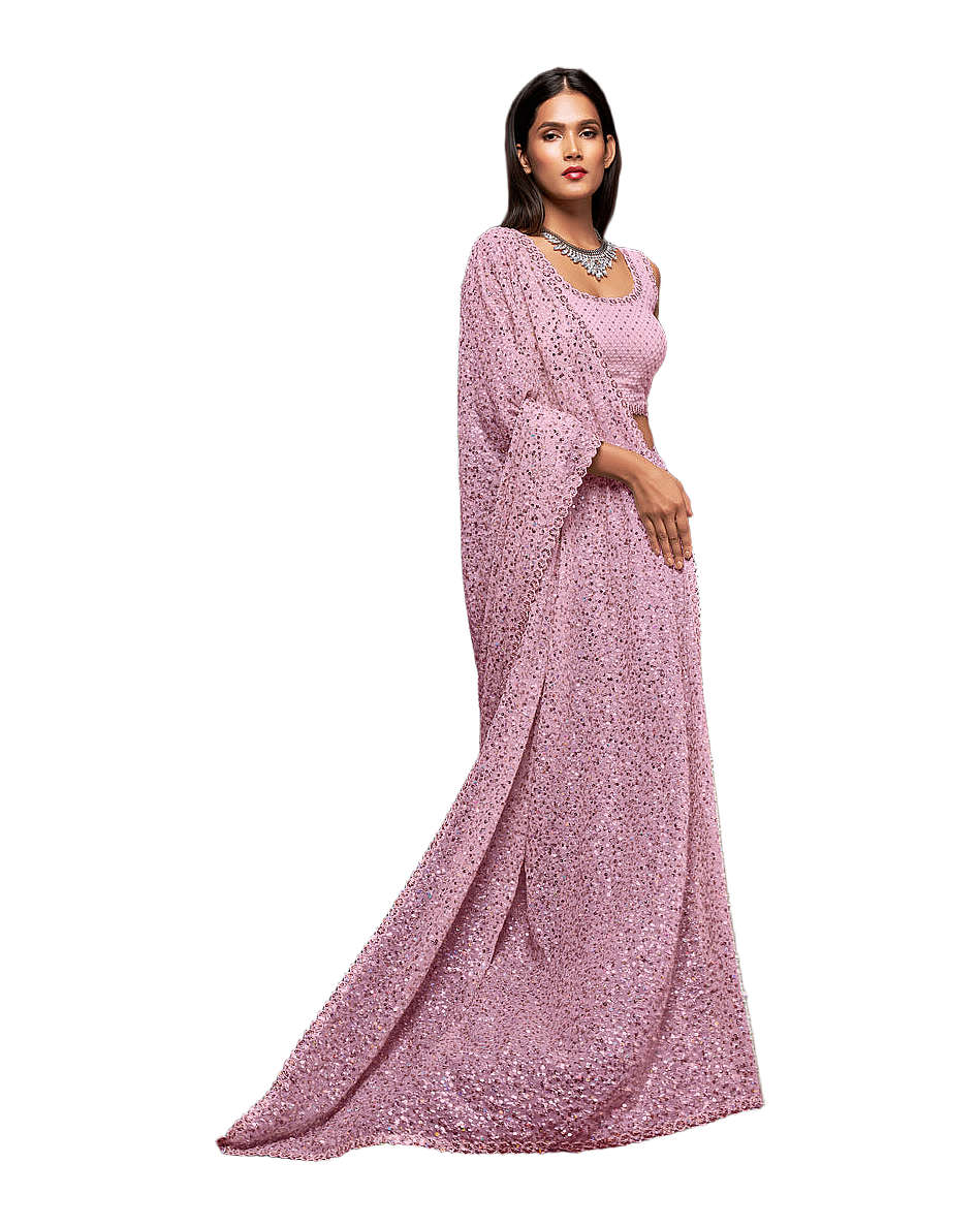 Sequin Embroidered Party Saree