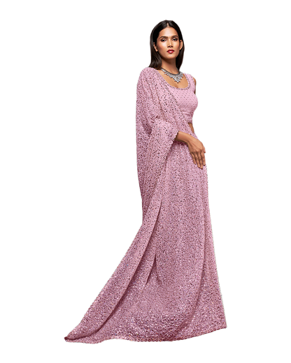 Sequin Embroidered Party Saree
