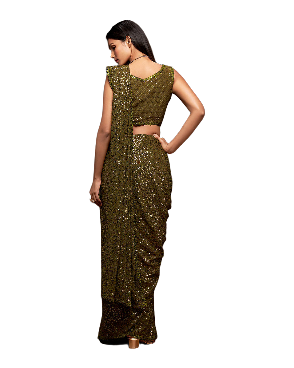Sequin Embroidered Party Saree