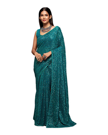 Sequin Embroidered Party Saree