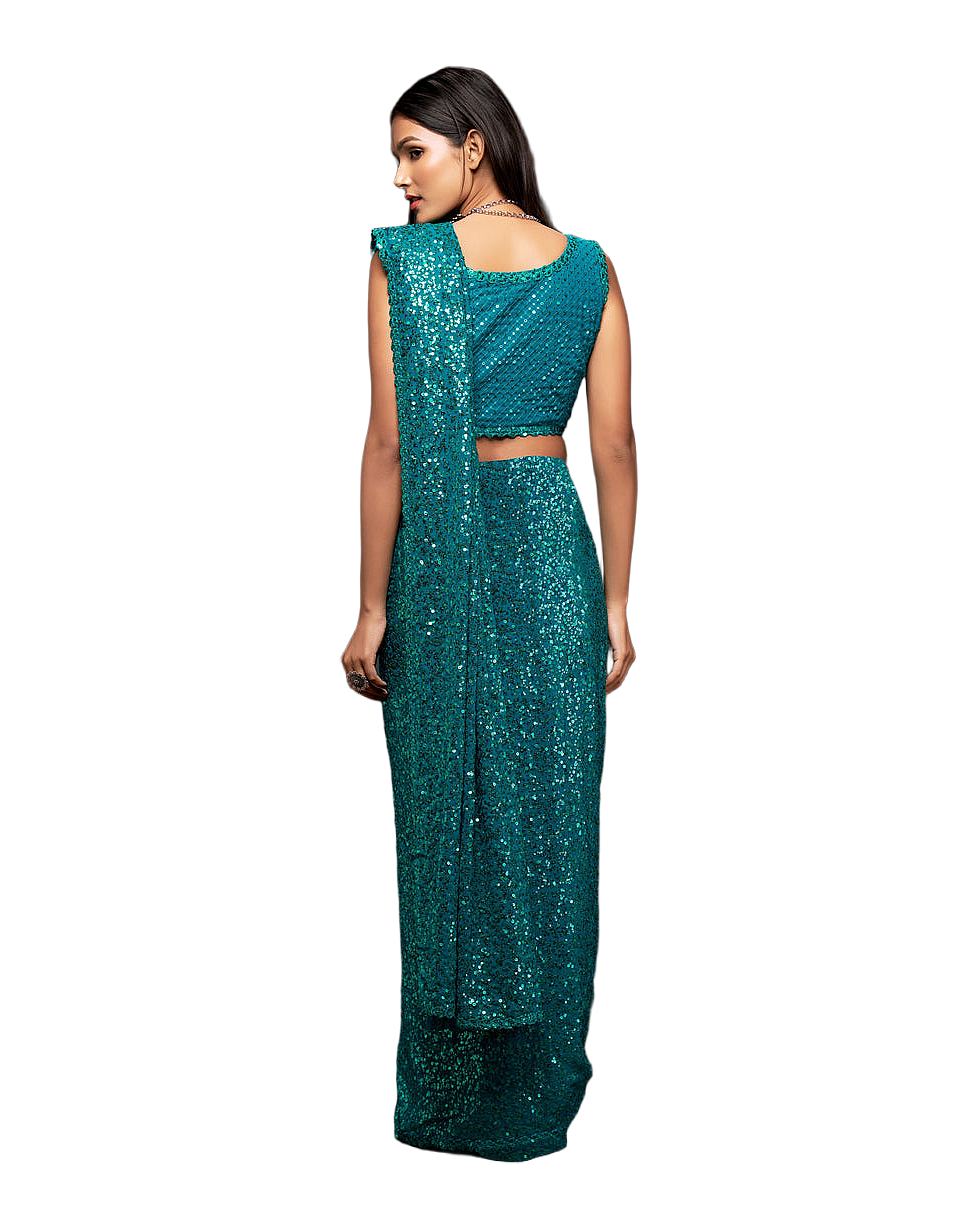 Sequin Embroidered Party Saree