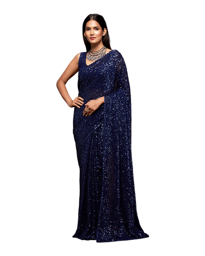 Sequin Embroidered Party Saree