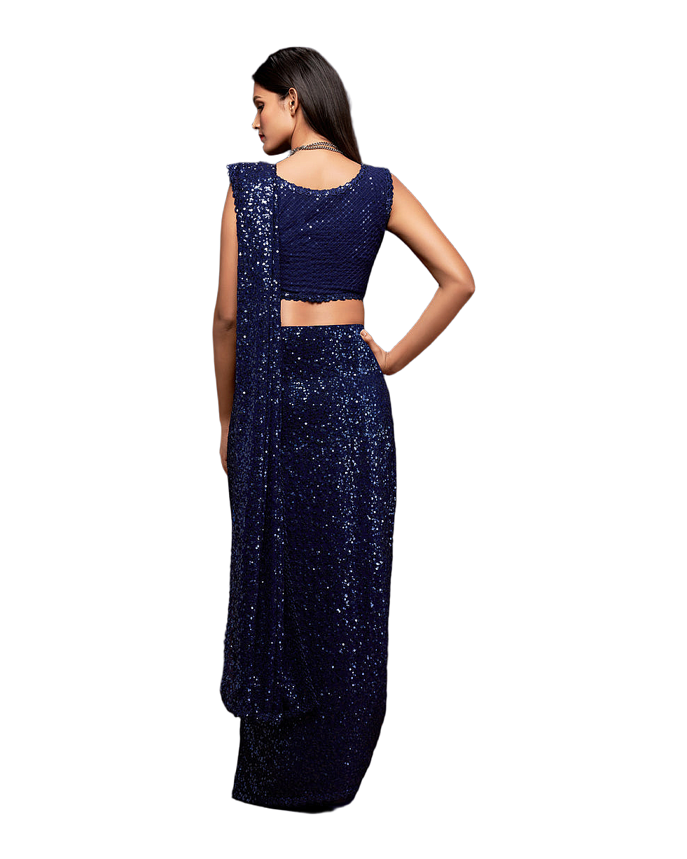 Sequin Embroidered Party Saree