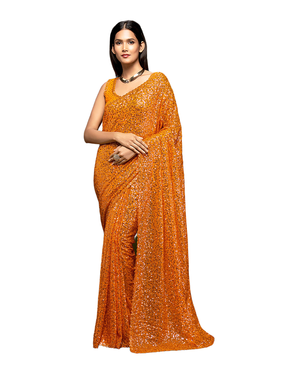 Sequin Embroidered Party Saree
