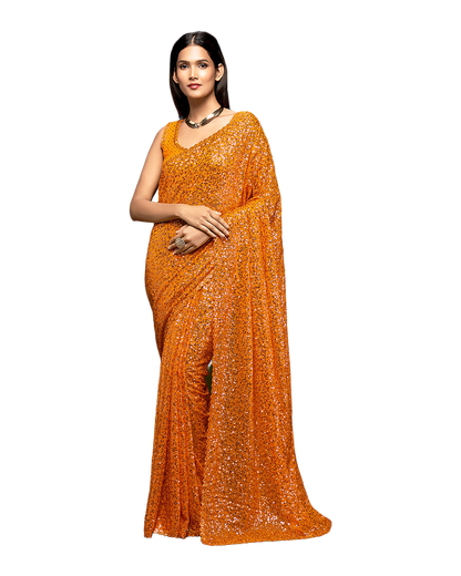 Sequin Embroidered Party Saree