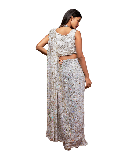 Sequin Embroidered Party Saree